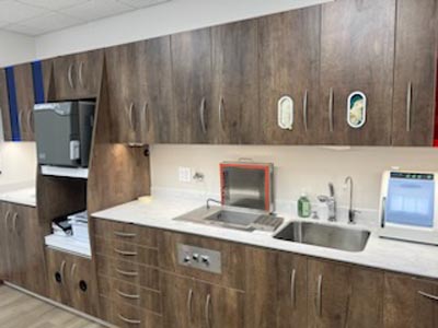 back office in Family Dental Center where restorations are crafted