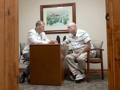 Dr. Gardner developing a sleep apnea treatment plan for one of his patients at Family Dental Center in Nampa, ID